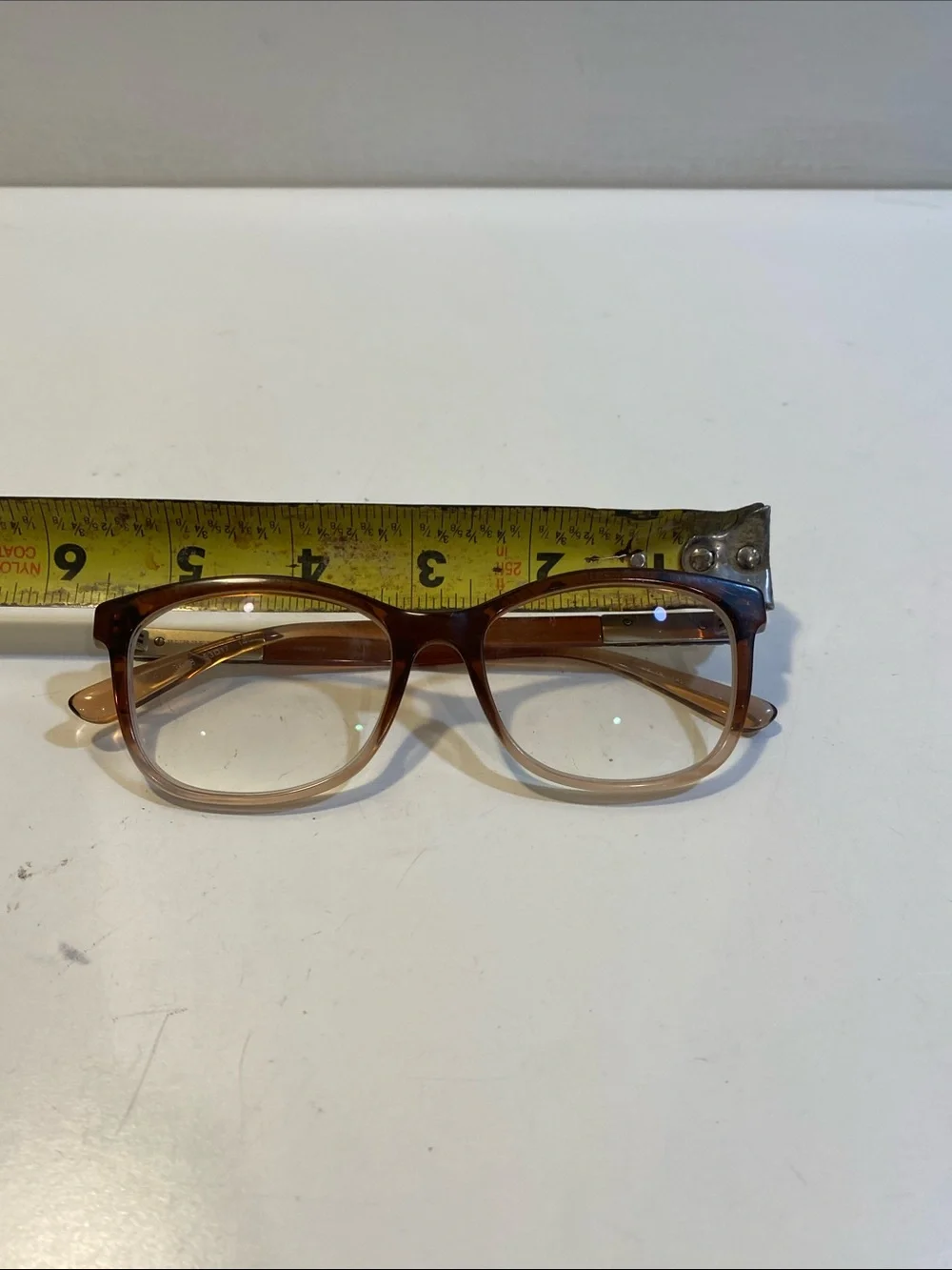 BURBERRY Brown Rectangular  Glasses with Metallic Accent